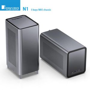 Jonsbo N1 NAS Chassic 5 3.5" HDD 1 2.5" SSD Aluminum Alloy ITX Motherboard SFX PSU Low Profile Graphics Data Server