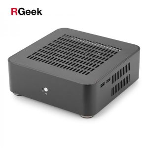 RGEEK L60S All Aluminum Chassis Small Desktop Computer Case PSU HTPC Mini itx pc with Power Supply