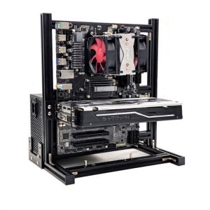Open all aluminum rack diy chassis rack ATX chassis vertical chassis transparent chassis creative water-cooled chassis