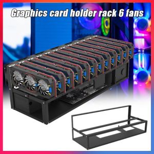 GPU Mining Rig Steel Opening Air Frame Mining,Mining Frame Rig Case Up to 6/8/12 GPU For Crypto Coin Currency Mining