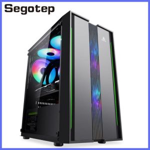 Segotep PC case Gamer cabinet 240 water cooling/MATX/full side penetration/supporting backline Support 120mm RGB LED fan