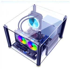 DIY Superimposable Opening PC Case With Cover For ITX MATX ATX Transparent Acrylic Computer Case Support 120 240 Water Cooling
