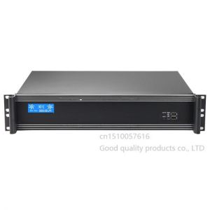 2U Industrial Control Chassis Depth 350mm Aluminum Panel LCD Screen With Temperature Control Display Computer Recording Server C