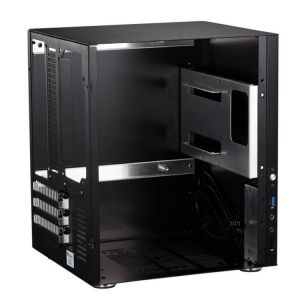 Aluminum Alloy Computer Case Desktop PC Small Chassis for Mini ITX Mini ATX Support 245x215mm Motherboard/ATX Power
