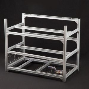 Mining Rig Frame 12 GPU Open-pit Mining Machine Frame Case Mining Coin Ring Support Bracket Case Frame Transfer Mining Rack