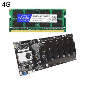 BTC-T37 Mining Rig Motherboard Eth Combo 8 GPU With Onboard CPU + 64GB mSTATA SSD + 8GB DDR3 RAM support PCI x16 Crypto Etherum