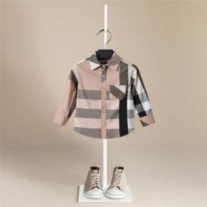Fashion Brand Baby Clothes Autumn Top Baby Boy Shirt  Long Sleeve Plaid Shirts  Girl Cotton Blouse Baby Shirts Kids Clothing