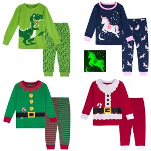 Boys Pajamas Pyjama Kids Christmas Pajama Sets Toddler Girls Unicorn Sleepwear Children Pirate Nightwear Long Sleeve Winter Pjs