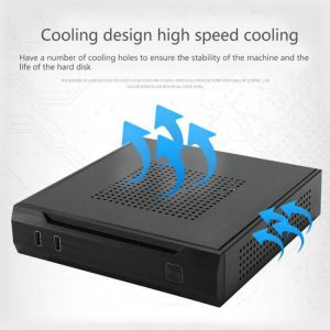 QX01 Mini ITX Computer Cases Usb2.0 2.5 Inch Hdd SSD Gaming PC Desktop Chassis with 12V 8A/5A Power Supply