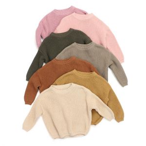 New Baby Girl Clothes Sweater Girls Child Winter Clothes Girls Pullover Kids Clothing Pink Knitted Sweater Soft