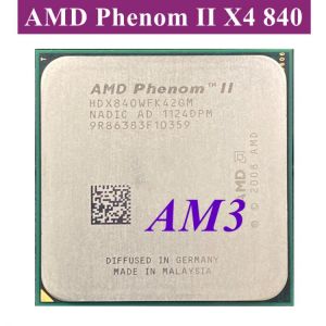 AMD Phenom II X4 840– Processeur Quad Core CPU, microprocesseur pour unité centrale X4,840, 3.2 GHz, HDX840WFK42GM, prise AM3