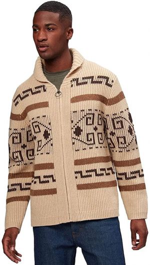 Pendleton Men's Original Westerley Sweater Tan/Brown X-Large