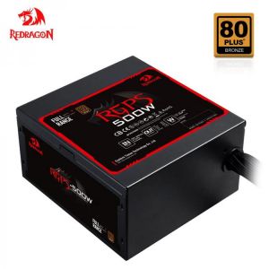 REDRAGON RGPS 500W PC PSU Power Supply 80PLUS Bronze Gaming Quiet 120mm Fan 24pin ATX/EPS 12V Active PFC Desktop computer BTC
