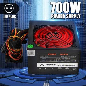 Max 700W PCI SATA ATX 12V Gaming PC Power Supply 24Pin / Molex /Sata 12CM Fan New Computer Power Supply For BTC