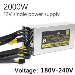 2000W 180-260V ATX Mining Bitcoin Power Supply 90% High Efficiency for Ethereum ETH Mining for BTC Bitcoin PC Power Adapter