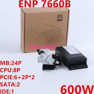 New PSU For 80plus Gold Flex Small 1U K39 600W Switching Power Supply ENP-7660B