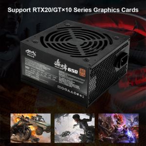 Rated 650W 24 Pin PFC 80Plus PSU PFC Silent Fan ATX 24pin 12V PC  SATA Gaming PC Power Supply For Intel AMD ATX Mining Bitcoin