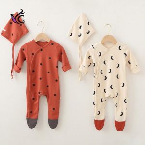 Yg Baby Clothes Newborn Baby Clothes With Hat Printing Baby Jumpsuit Long Sleeve Boys And Girls' Autumn Underpainting Jumpsui