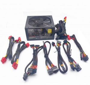 1200W PC Power Source Supply 1000W SEMI-MODULAR POWER SUPPLY 110V 220V  Gaming  Game Computer Components Desks Power Mining Mute