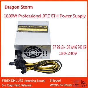 Original 1800W BTC ETH 4U power supply 12V for antminer S7 S9 L3+ D3 A4 6 741 E9 miner machine server mining board