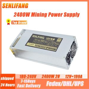 Fully Tested 180-240V 2400W BTC Mining Power Supply ETH Rig Ethereum Miner S9 S7 L3+ Low Power Consume
