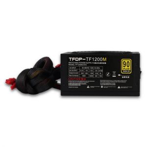 1200W Power Supply 140mm Quiet Fan 24 Pin PCI SATA ATX 12V PC Computer Power Supply 110V 220V for Desktop Gaming