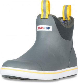 Xtratuf Men's 6 Inch Ankle Deck Boot Gray/Yellow 11