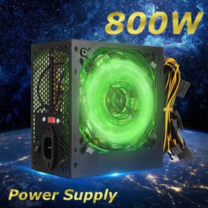220V 800W Max PC Power Supply 12cm LED silent Fan with Intelligent temperature control Intel AMD ATX 12V for Desktop computer