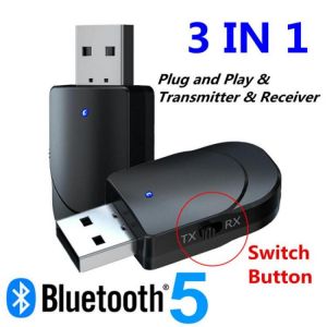 KN330 Bluetooth 5.0 Audio Transmitter Receiver USB Bluetooth 5.0 Audio Transmitter Receiver Adapter For Computer Mobile Phone