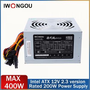 IWONGOU Power supply for PC Case Desktop Max 400w PSU COMPUT BTC 12V 2.3 Silent 120mm Fan PC Computer Power Supply Unit