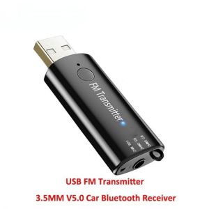Alfavoce 5.0 Car Kit Bluetooth Receiver 3.5MM AUX USB FM Transmitter