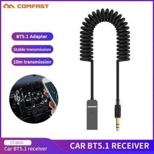 Comfast BT5.1 AUX Car Adapter 3.5mm Universal USB Bluetooth Car Music Audio Receiver Support Handsfree Auto Connect