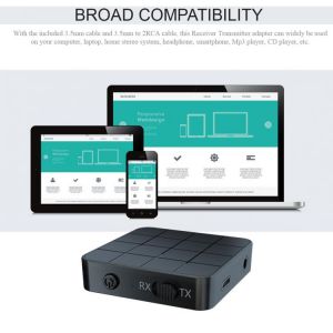 KN321 AUX Bluetooth-compatible 5.0 Audio Receiver Transmitter Adapter USB Stereo Music Wireless Adapter for Car TV PC Speaker