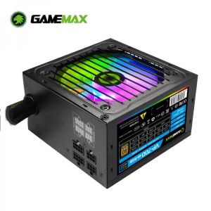 GameMAX RGB 700W RGB PC Power Supply Semi Modular 80 Plus Bronze Certified with RGB Light ATX Computer Power Supply VP-700-M-RGB