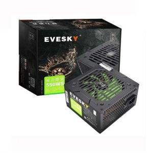 EVESKY 550WS 350W Computer Power Supply 12CM Fan Back Line Computer Host Power Supply Rated Image Card Non-Modular 220-240VAC