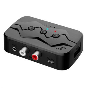 NFC Bluetooth 5.0 Receiver Transmitter FM Stereo AUX 3.5mm Jack RCA Optical Wireless NFC Bluetooth Audio Adapter for TV