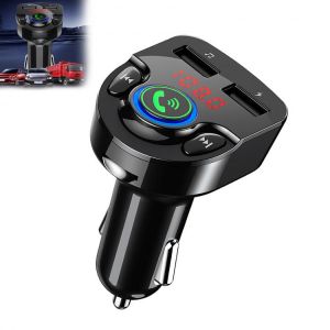 FM Adapter Car Audio Receiver Hands Free Calling with Charging Port for Cars Auto Bluetooth FM Transmitter High Bluetooth Radio