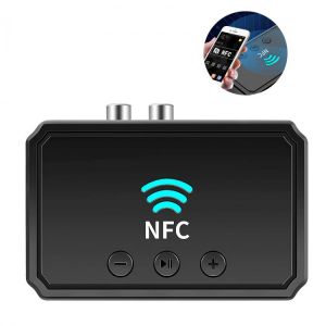 Bluetooth Adapter for Home Audio Stereo Sound System NFC Bluetooth5.0 Receiver Portable Bluetooth Audio Adapter HIFI Wireless