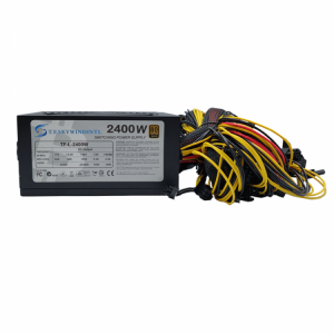 2400W PC Power Supply 110V-230V 95 PLUS Gold ATX Miner Bitcoin Power Supply Support 8 GPU Graphics Cards 4+4Pin CPU 24Pin SATA