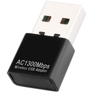 USB WiFi Adapter for PC, AC1300Mbps Wireless Network Adapter, 802.11Ac with Dual Band 2.4Ghz/400Mbps 5.8Ghz/867Mbps