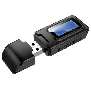 Wireless Adapter Bluetooth 5.0 o Transmitter Receiver 2 in 1 USB Bluetooth Dongle with LCD Display 2Pcs