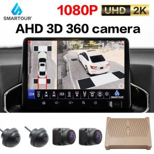 SMARTOUR Super 3D 360-degree driving recorder  four camera 2K HD night vision panoramic reversing image Multi-color car model
