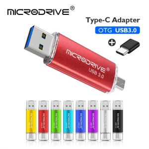 3 in 1 OTG 3.0 USB Flash Drive  Micro-USB Pen Drive 128GB 64GB 32GB 16GB USB Stick  with free Type-C Adapter