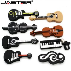JASTER 8 Styles Musical Instruments Model Pendrive 4GB 16GB 32GB 64GB 128GB USB Flash Drive Violin/Piano/Guitar