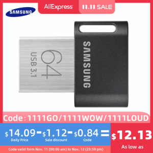 SAMSUNG USB3.1 USB Flash Drive FIT Plus 32G 64G 128G 256G Pen Drive Tiny Memory Stick Storage Device U Disk Mini Flashdrive