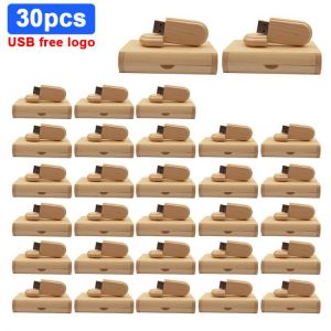 30pcs logo free wooden USB 2.0 wood maple USB drive love USB flash drive small gift 4gb 8gb16GB 32G 64gb 128gb usb memory stick