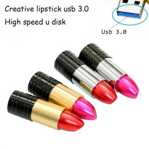 USB Flash Drive 3.0 Fashion 64GB Lipstick Pendrive USB Stick Popular Gift for Girl Pen Drive  Flash Card high speed