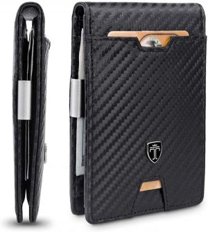 TRAVANDO Mens Slim Wallet with Money Clip AUSTIN RFID Blocking Bifold Credit Card Holder for Men with Gift Box