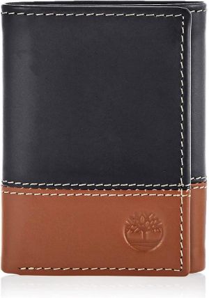 Timberland Men's Leather Trifold Wallet with ID Window