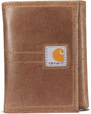 Carhartt Men's Trifold, Durable Wallets, Available in Leather and Canvas Styles